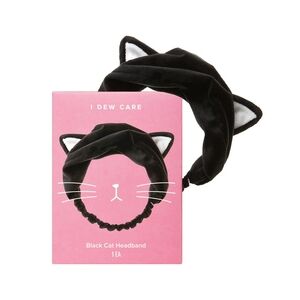 I Dew Care K-Beauty Black Cat Microfiber Headband - NIB